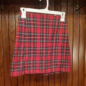 BRANDY MELVILLE Plaid Red Skirt